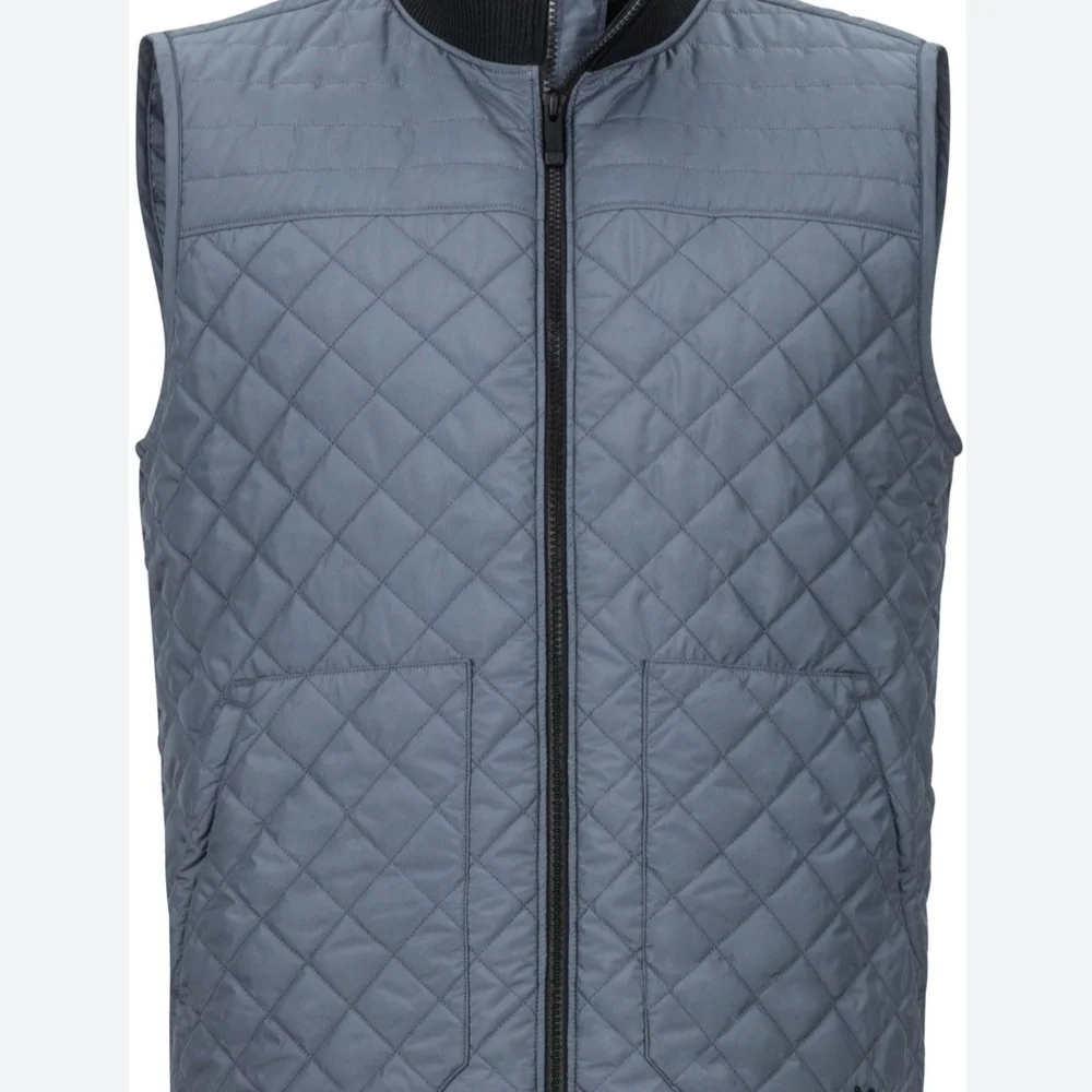 Marmot Gray Quilted Vest Lightweight Padded Size Small
